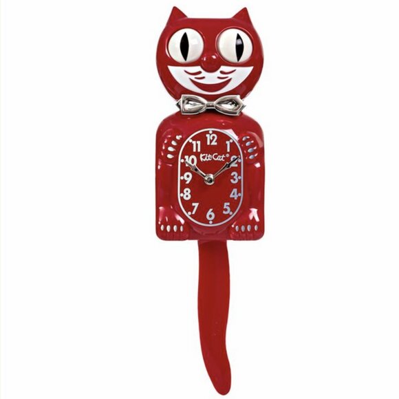 Retro Red Kitchen Edition Kit-Cat Klock Clock - Picture 1 of 3